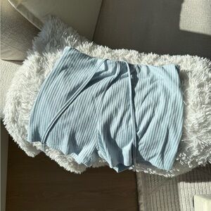 Light Blue Ribbed Short